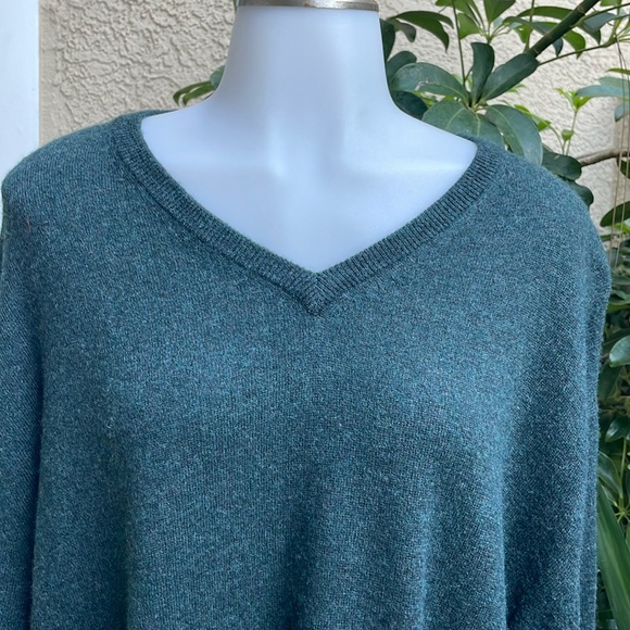Dark teal Weatherproof wool/cashmere blend sweater - Picture 3 of 7